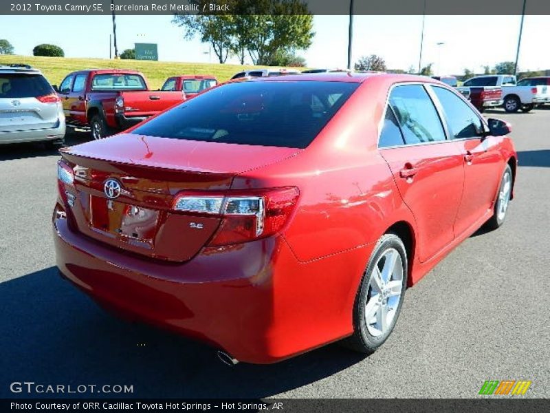 Barcelona Red Metallic / Black 2012 Toyota Camry SE