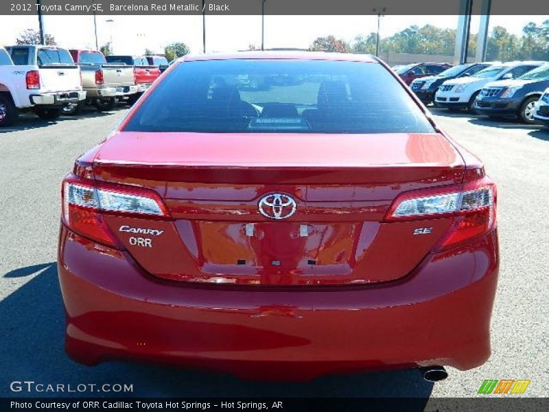 Barcelona Red Metallic / Black 2012 Toyota Camry SE