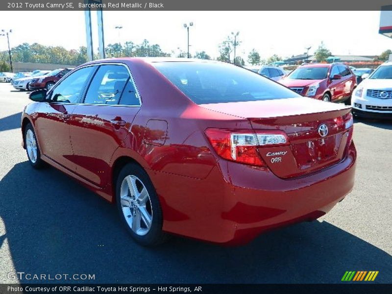Barcelona Red Metallic / Black 2012 Toyota Camry SE