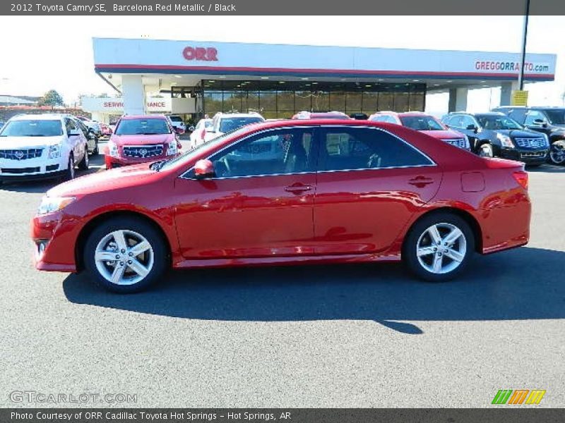 Barcelona Red Metallic / Black 2012 Toyota Camry SE