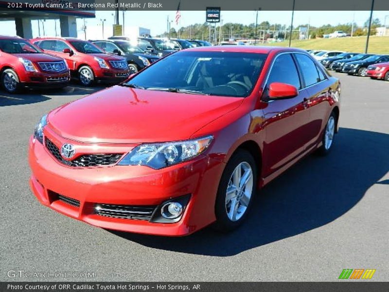 Barcelona Red Metallic / Black 2012 Toyota Camry SE