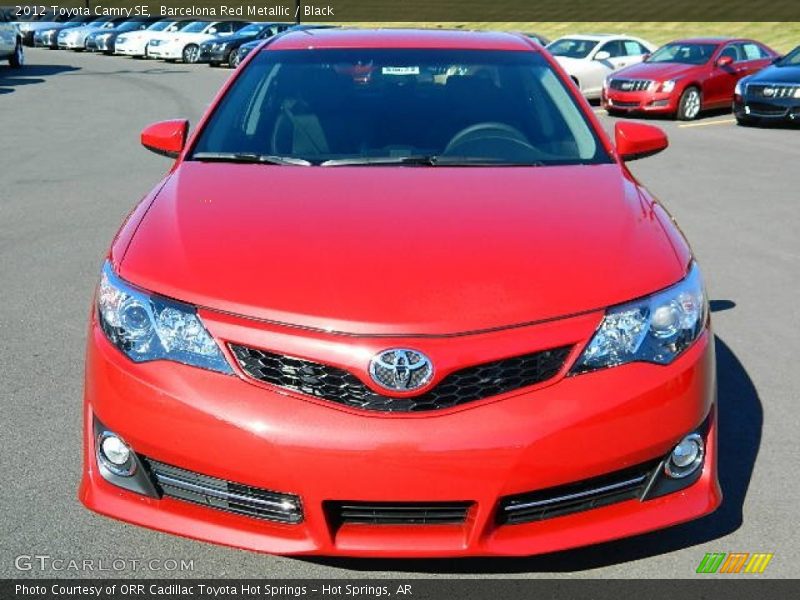 Barcelona Red Metallic / Black 2012 Toyota Camry SE