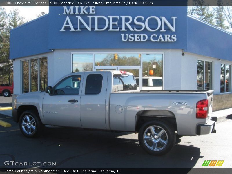 Silver Birch Metallic / Dark Titanium 2009 Chevrolet Silverado 1500 Extended Cab 4x4