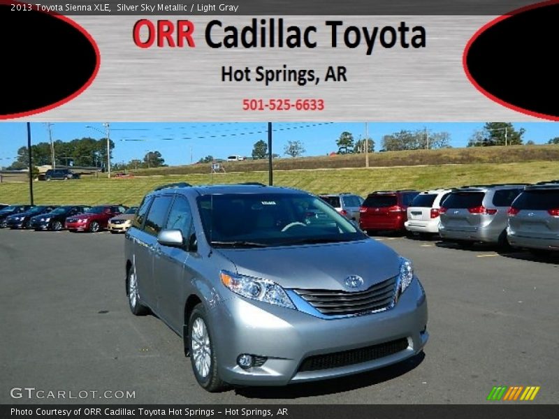 Silver Sky Metallic / Light Gray 2013 Toyota Sienna XLE