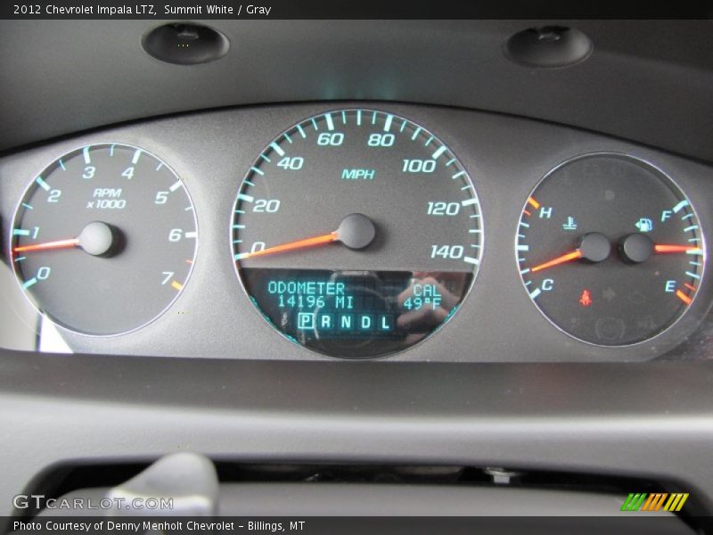 Summit White / Gray 2012 Chevrolet Impala LTZ
