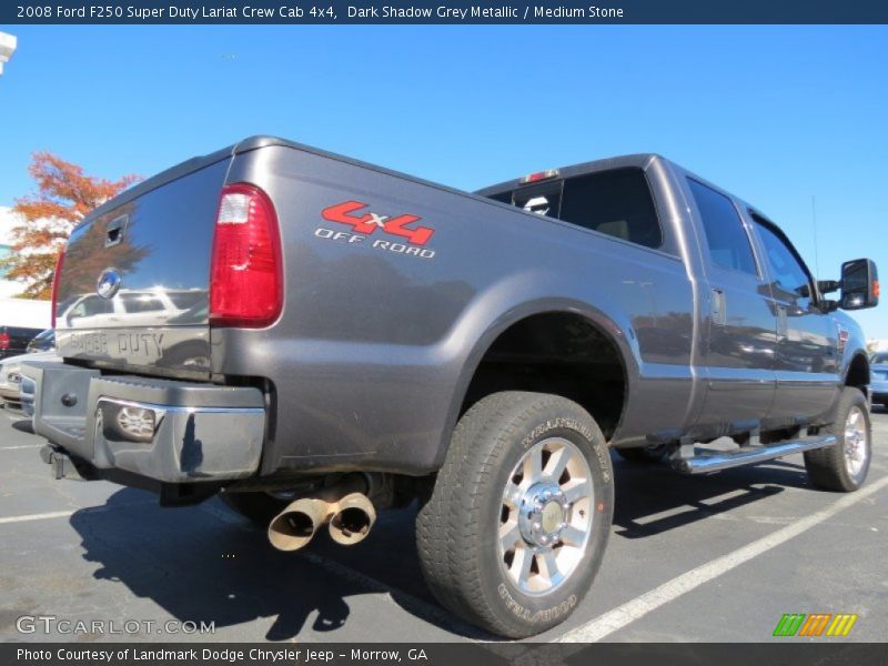Dark Shadow Grey Metallic / Medium Stone 2008 Ford F250 Super Duty Lariat Crew Cab 4x4