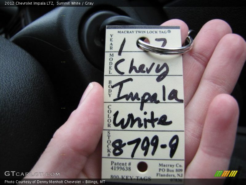 Summit White / Gray 2012 Chevrolet Impala LTZ