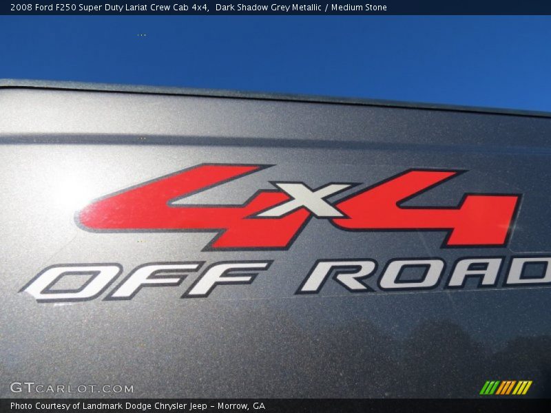 Dark Shadow Grey Metallic / Medium Stone 2008 Ford F250 Super Duty Lariat Crew Cab 4x4