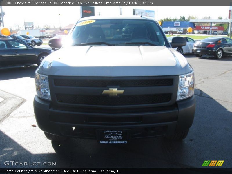 Silver Birch Metallic / Dark Titanium 2009 Chevrolet Silverado 1500 Extended Cab 4x4