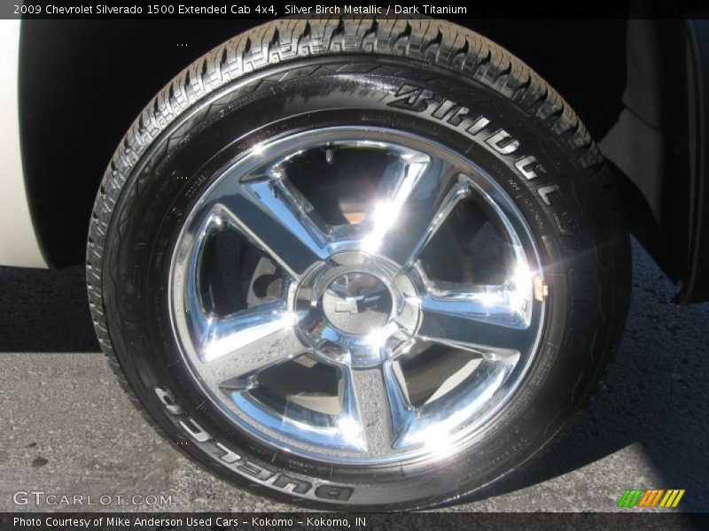 Silver Birch Metallic / Dark Titanium 2009 Chevrolet Silverado 1500 Extended Cab 4x4