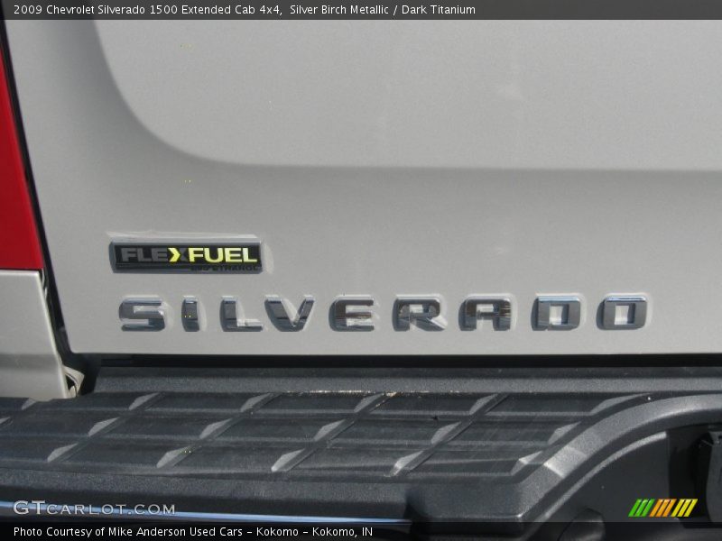 Silver Birch Metallic / Dark Titanium 2009 Chevrolet Silverado 1500 Extended Cab 4x4