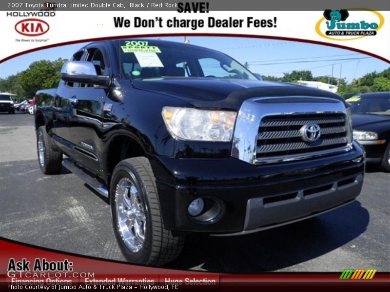 Black / Red Rock 2007 Toyota Tundra Limited Double Cab
