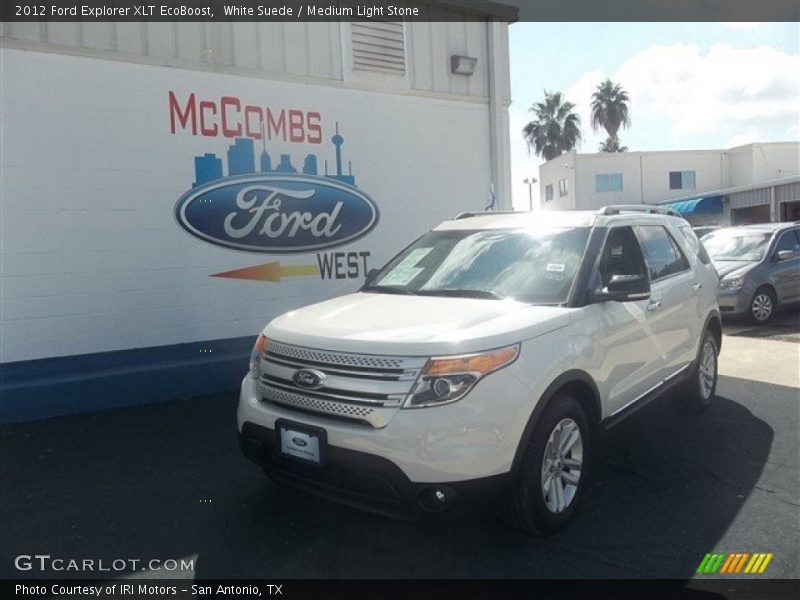 White Suede / Medium Light Stone 2012 Ford Explorer XLT EcoBoost