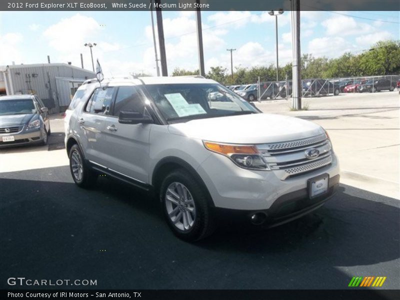 White Suede / Medium Light Stone 2012 Ford Explorer XLT EcoBoost
