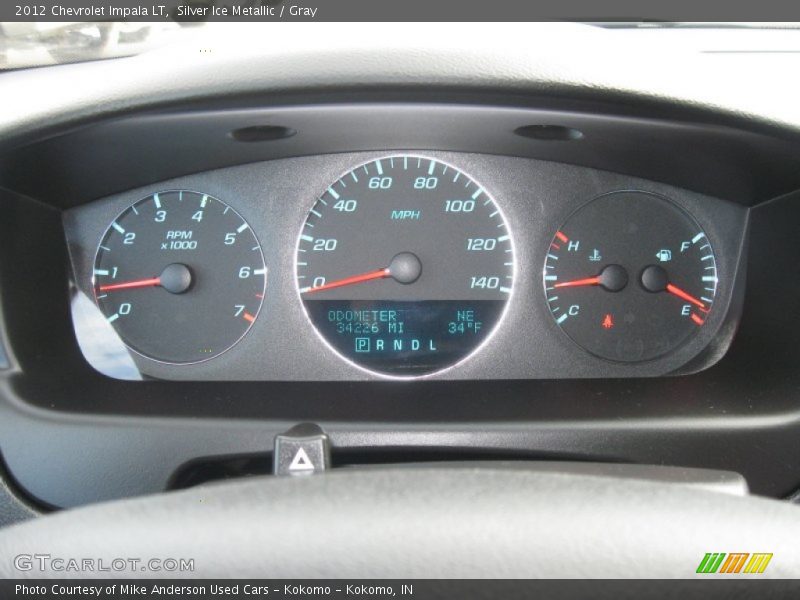 Silver Ice Metallic / Gray 2012 Chevrolet Impala LT