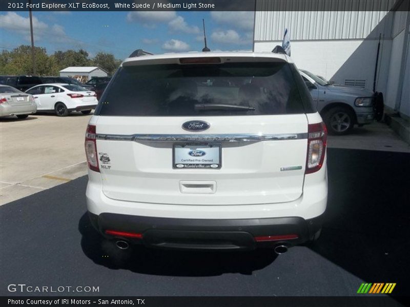 White Suede / Medium Light Stone 2012 Ford Explorer XLT EcoBoost