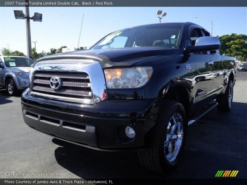 Black / Red Rock 2007 Toyota Tundra Limited Double Cab