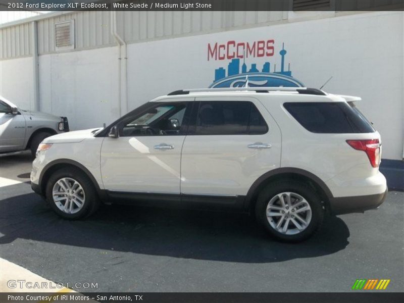 White Suede / Medium Light Stone 2012 Ford Explorer XLT EcoBoost
