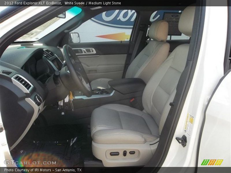 White Suede / Medium Light Stone 2012 Ford Explorer XLT EcoBoost