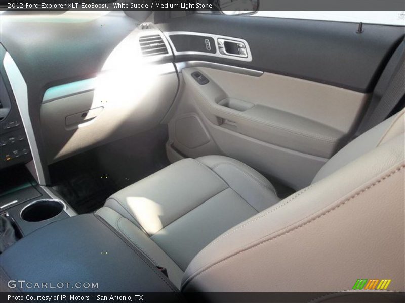 White Suede / Medium Light Stone 2012 Ford Explorer XLT EcoBoost