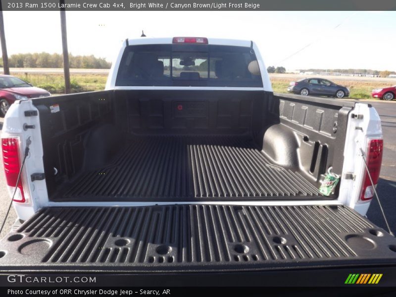 Bright White / Canyon Brown/Light Frost Beige 2013 Ram 1500 Laramie Crew Cab 4x4