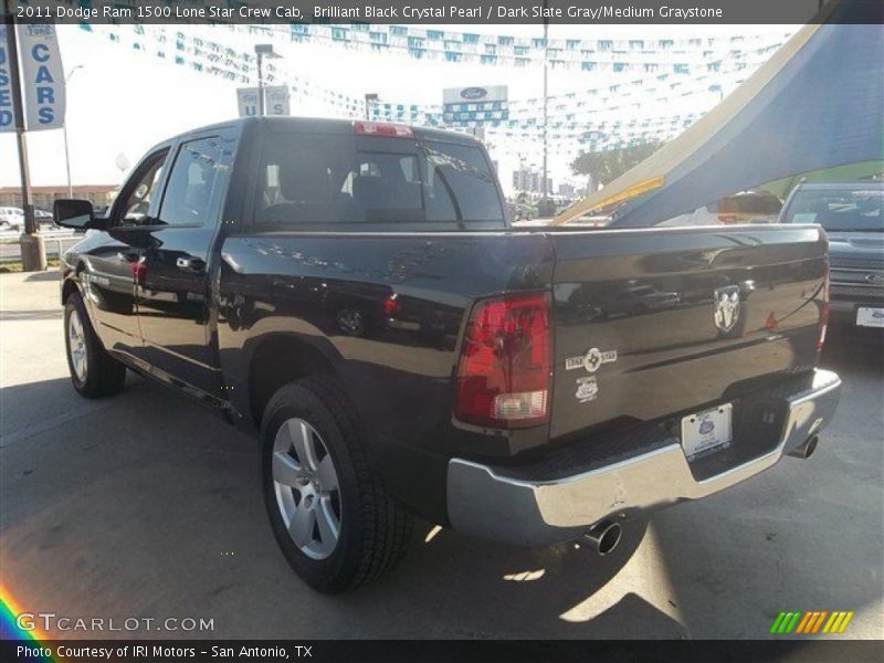Brilliant Black Crystal Pearl / Dark Slate Gray/Medium Graystone 2011 Dodge Ram 1500 Lone Star Crew Cab