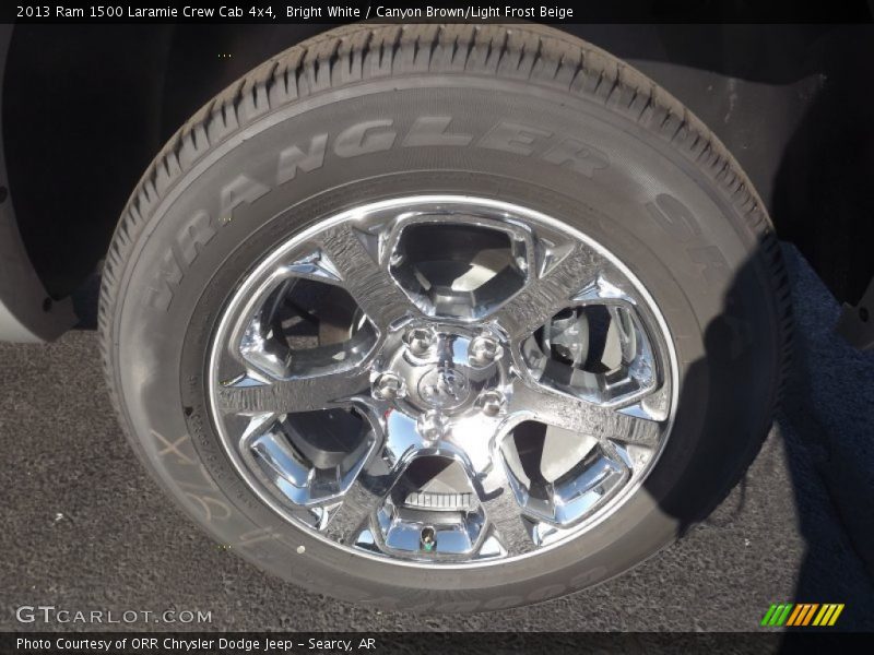 Bright White / Canyon Brown/Light Frost Beige 2013 Ram 1500 Laramie Crew Cab 4x4