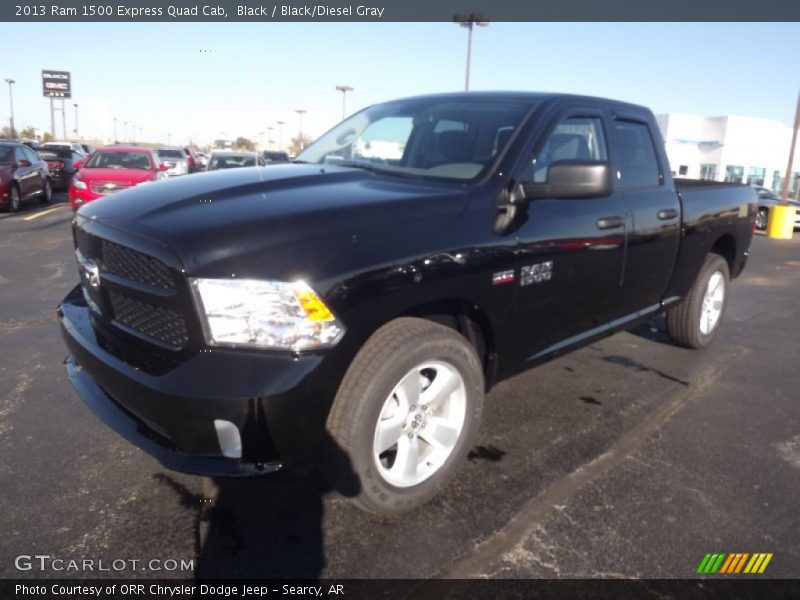 Black / Black/Diesel Gray 2013 Ram 1500 Express Quad Cab