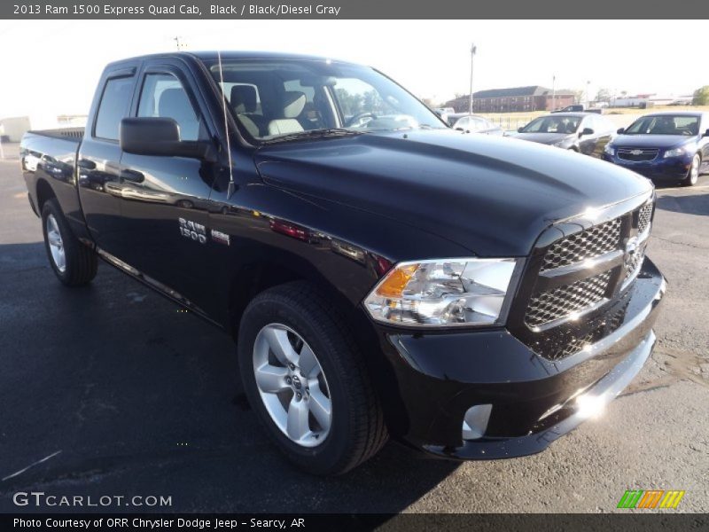 Black / Black/Diesel Gray 2013 Ram 1500 Express Quad Cab