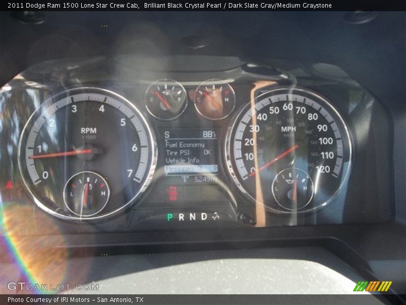 Brilliant Black Crystal Pearl / Dark Slate Gray/Medium Graystone 2011 Dodge Ram 1500 Lone Star Crew Cab