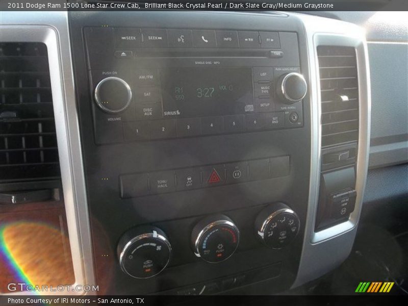 Brilliant Black Crystal Pearl / Dark Slate Gray/Medium Graystone 2011 Dodge Ram 1500 Lone Star Crew Cab
