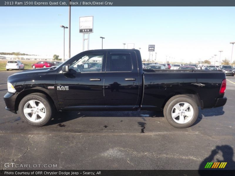 Black / Black/Diesel Gray 2013 Ram 1500 Express Quad Cab