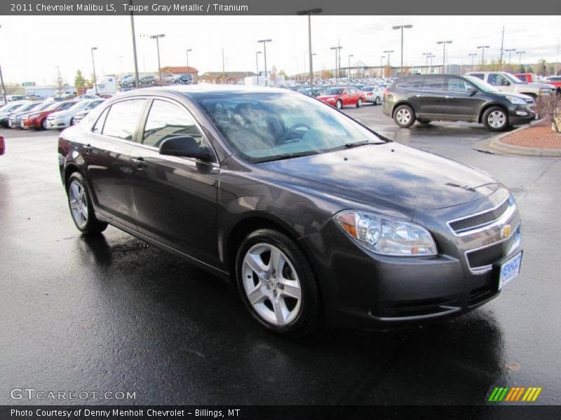 Taupe Gray Metallic / Titanium 2011 Chevrolet Malibu LS