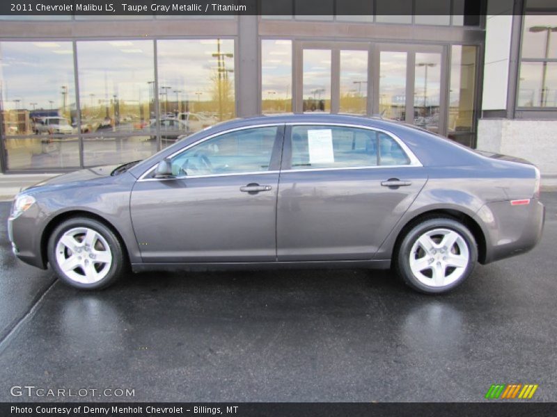 Taupe Gray Metallic / Titanium 2011 Chevrolet Malibu LS