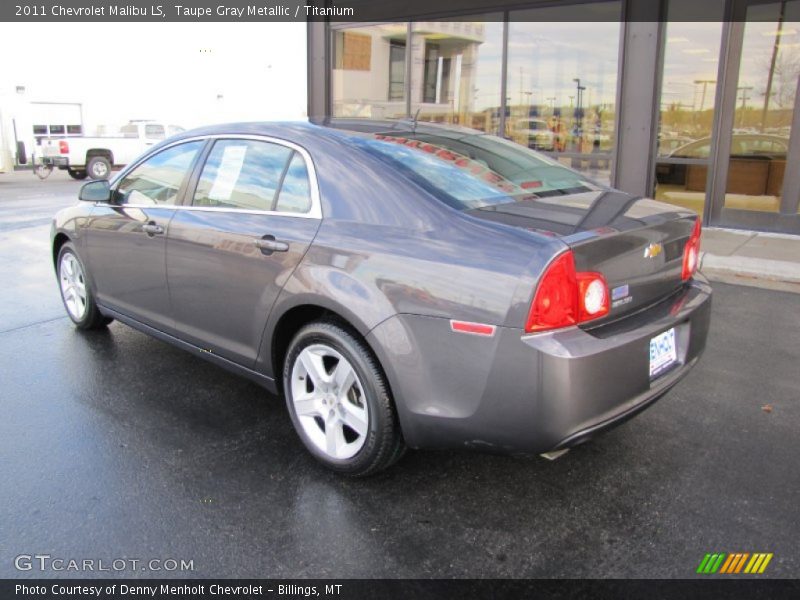 Taupe Gray Metallic / Titanium 2011 Chevrolet Malibu LS