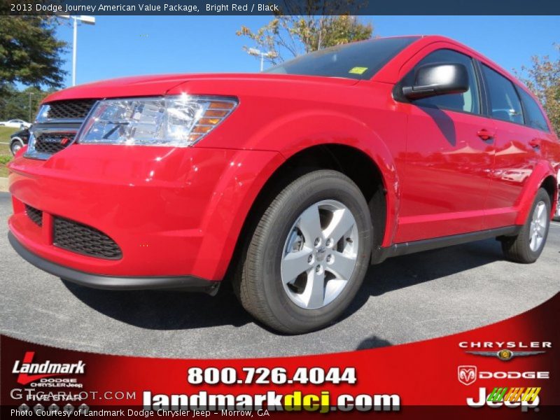 Bright Red / Black 2013 Dodge Journey American Value Package
