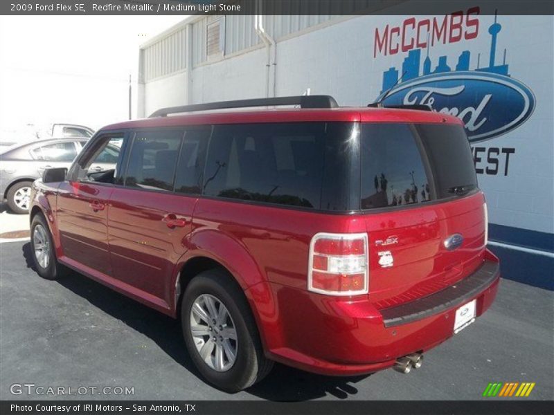 Redfire Metallic / Medium Light Stone 2009 Ford Flex SE