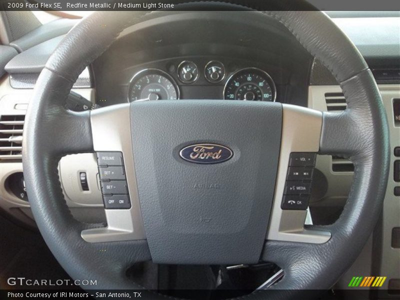 Redfire Metallic / Medium Light Stone 2009 Ford Flex SE