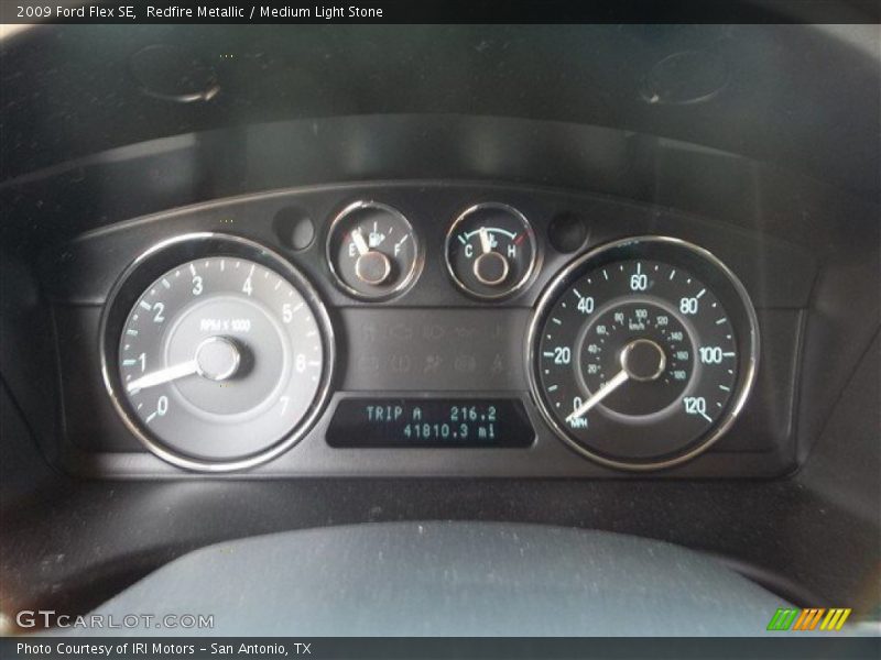 Redfire Metallic / Medium Light Stone 2009 Ford Flex SE