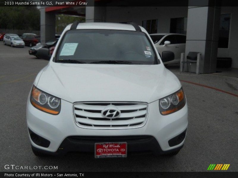 Pearl White / Gray 2010 Hyundai Santa Fe GLS