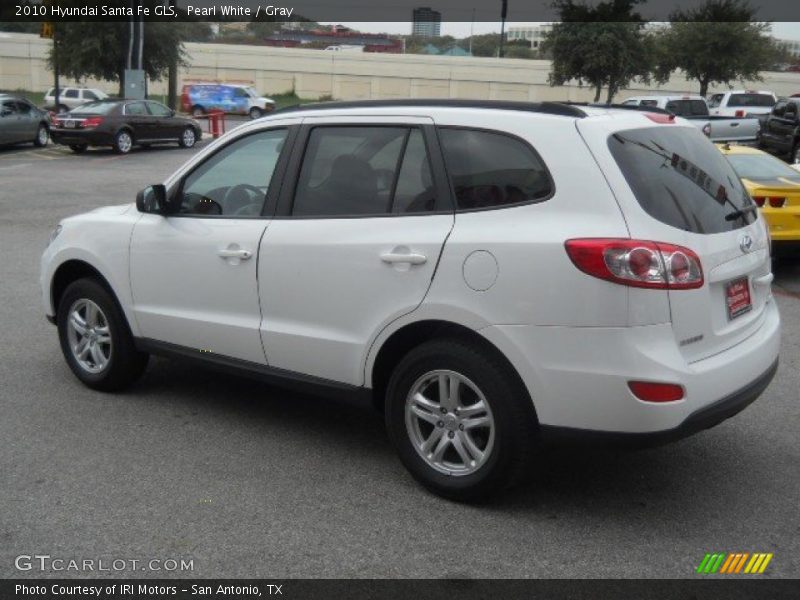 Pearl White / Gray 2010 Hyundai Santa Fe GLS