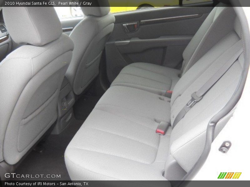 Pearl White / Gray 2010 Hyundai Santa Fe GLS