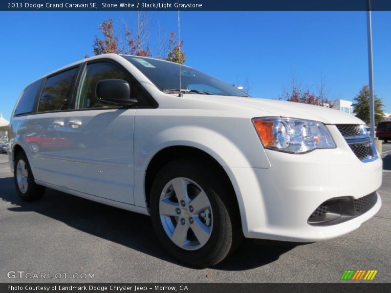 Stone White / Black/Light Graystone 2013 Dodge Grand Caravan SE