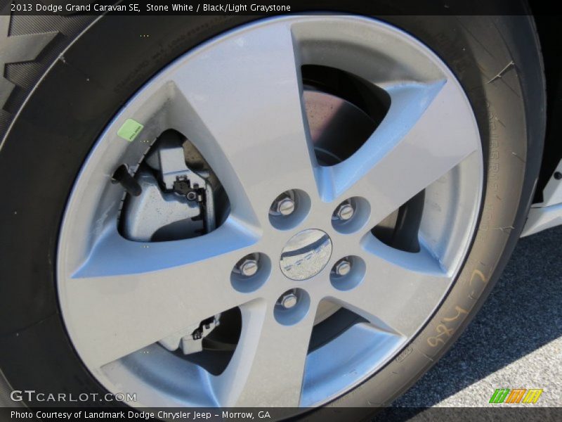 Stone White / Black/Light Graystone 2013 Dodge Grand Caravan SE