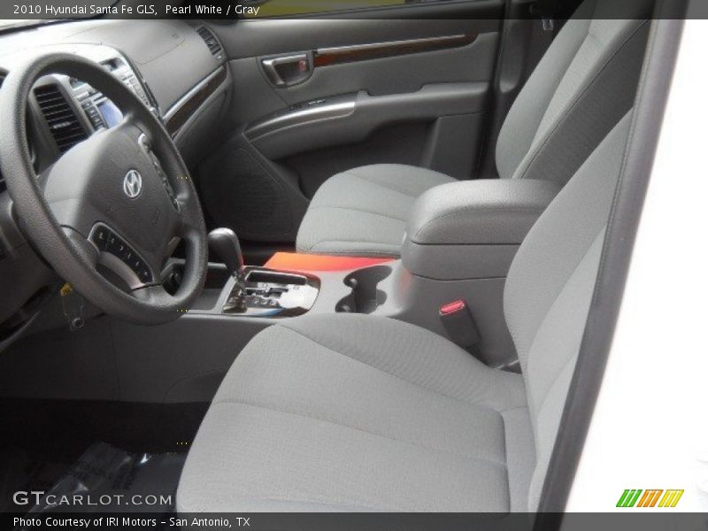 Pearl White / Gray 2010 Hyundai Santa Fe GLS