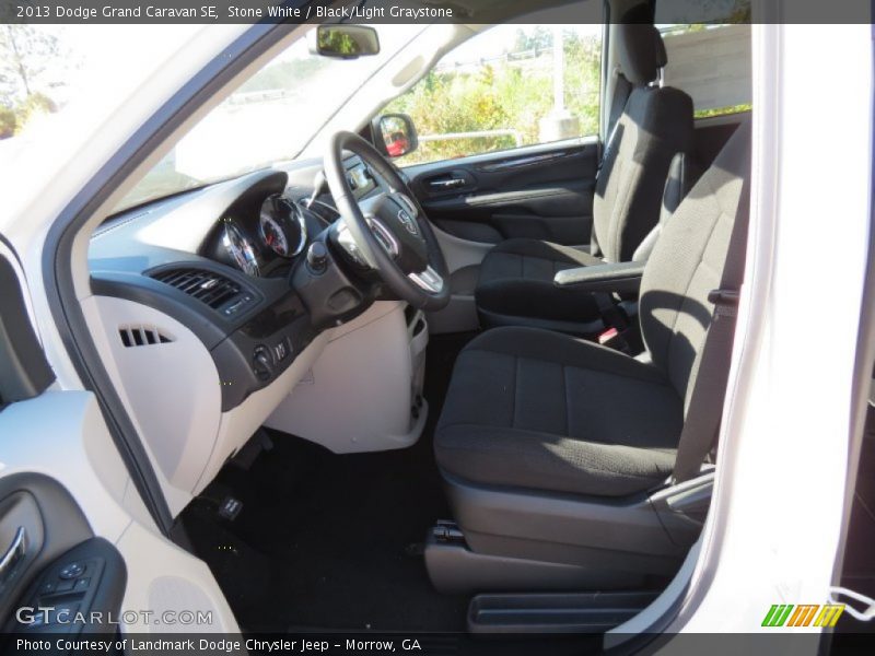 Stone White / Black/Light Graystone 2013 Dodge Grand Caravan SE