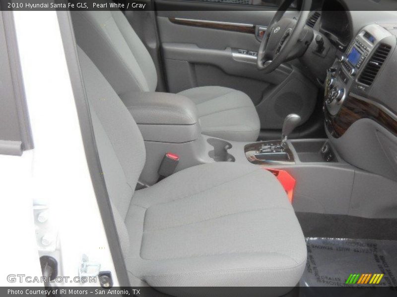 Pearl White / Gray 2010 Hyundai Santa Fe GLS