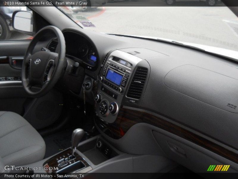 Pearl White / Gray 2010 Hyundai Santa Fe GLS