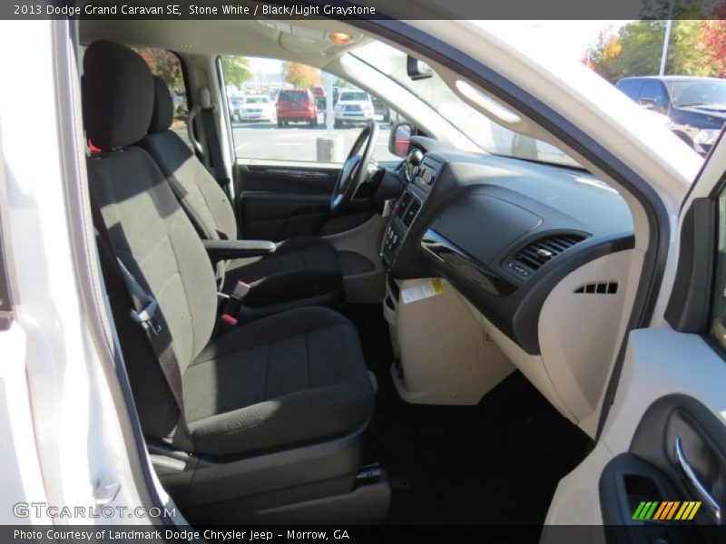 Stone White / Black/Light Graystone 2013 Dodge Grand Caravan SE