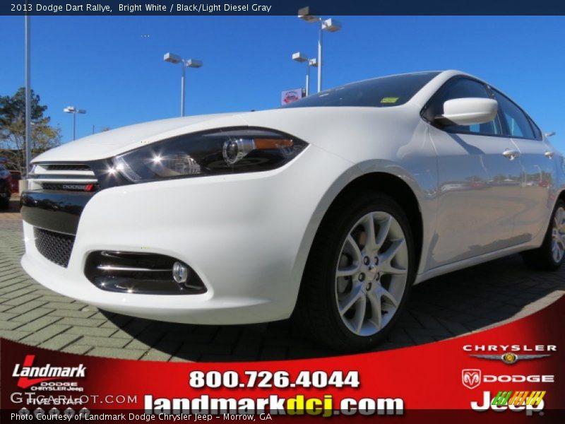 Bright White / Black/Light Diesel Gray 2013 Dodge Dart Rallye